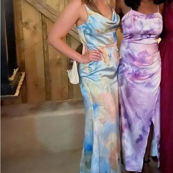 Azazie Watercolor Dress - Picture 2 of 3